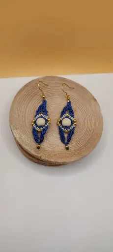 Boucles entrelacs bleu marine