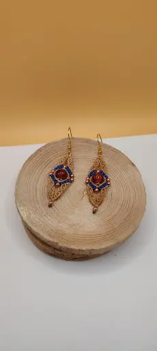 Boucles entrelacs abricot