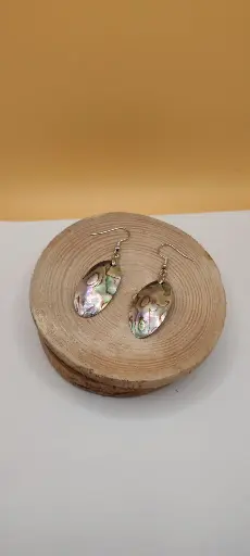 Boucles nacre ovales