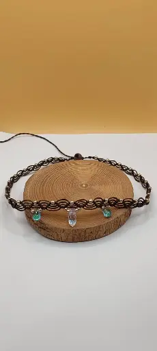 Collier onde brun
